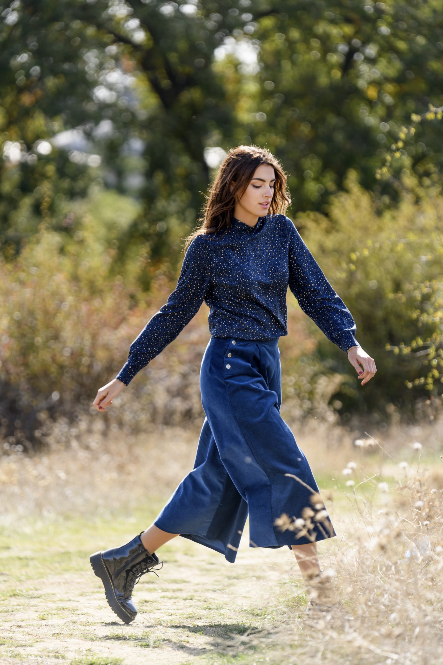 Blusa de viscosa estampada Wild Blue - Imagen 3