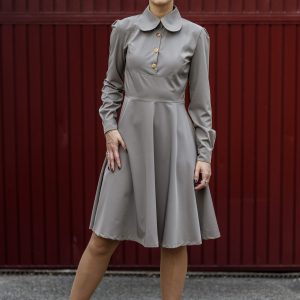 Vestido gris de manga larga Runaway