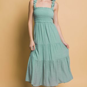 Vestido maxi escote cuadrado