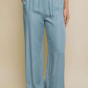 Pantalón tipo palazzo Tencel y elástico amplio