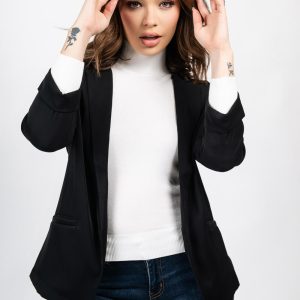 Blazer en tela con caída suave