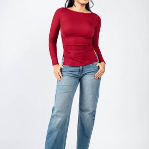 Jeans pierna ancha talle bajo