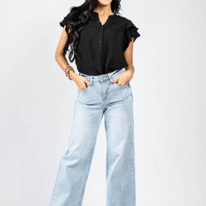 Jeans talle bajo wide leg (pierna ancha)