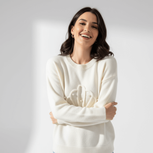 Sweater con detalle de imitación perlas