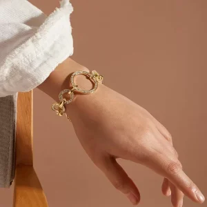 Pulsera de Cadena con Diamante de Imitación