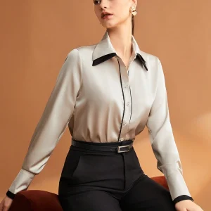 Camisa Elegante con Detalle de Contraste