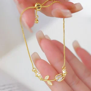 Pulsera ajustable de flor de tulipán