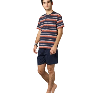 Pijama para Hombre algodón a Rayas Azul y Rojo