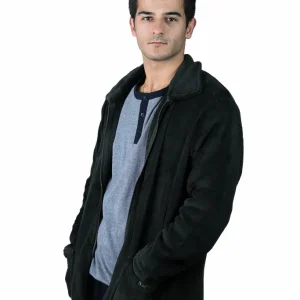 Bata para hombre polar VERDE CAZA