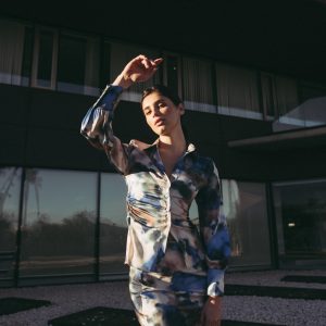 FALDA MIDI ESTAMPADA