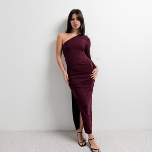VESTIDO MIDI ASIMETRICO