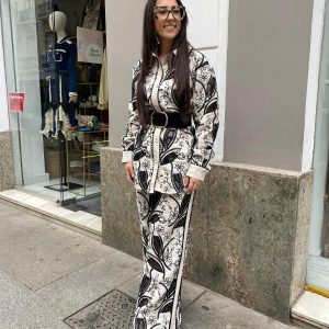 Camisa conjunto bordada oversize