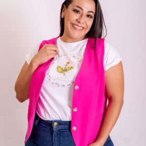 chaleco fucsia