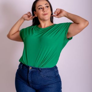 BLUSA camiseta verde  plus