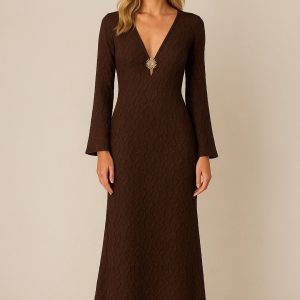 Vestido manga larga encaje