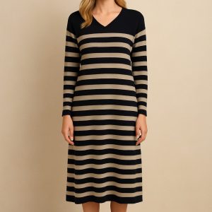 Vestido manga larga punto