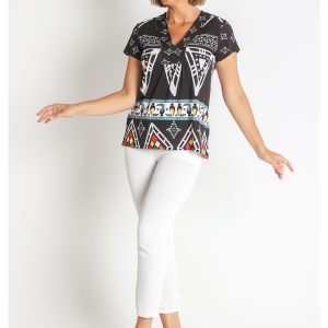 CAMISETA PUNTO ESTAMPADO ETNICO PES.RECICLADO