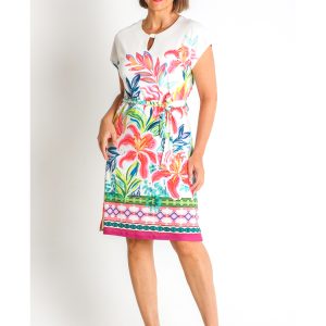 VESTIDO PUNTO ESTAMPADO CENEFA PES. RECICLADO