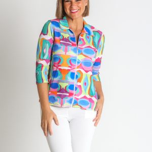 CHAQUETA PUNTO ESTAMPADO PES. RECICLADO