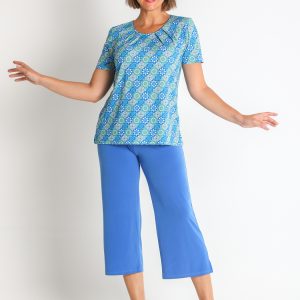 CAMISETA PLIEGUES PUNTO ESTAMPADO