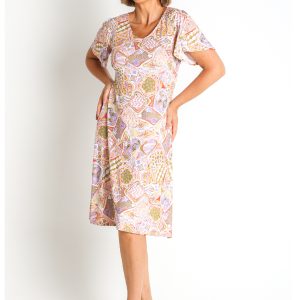 VESTIDO PUNTO ESTAMPADO RIZO PECHO