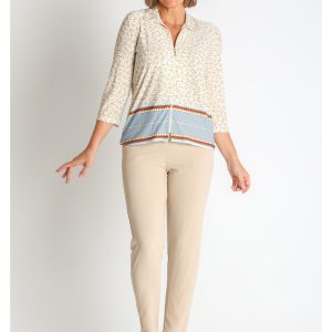 CHAQUETA PUNTO ESTAMPADO ESLABONES PES.RECICLADO