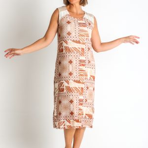 VESTIDO TUL ESTAMPADO PES.RECICLADO