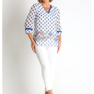 BLUSA PLUMETI ESTAMPADO MANGA 3/4