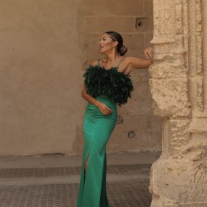 Vestido Cisne Long Verde