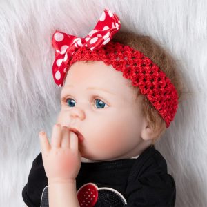 Bebe Reborn 55 CM Pollerita Roja Con puntitos Blancos