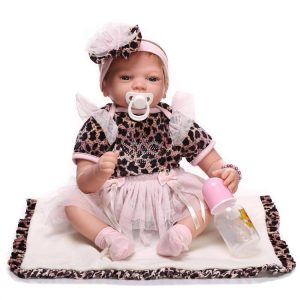 Bebe Reborn 55 CM Safari Vestido Rosado