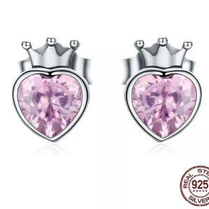 Pendientes de Plata Corona de Amor