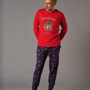 Pijama hombre largo de tejido de punto Harry Potter