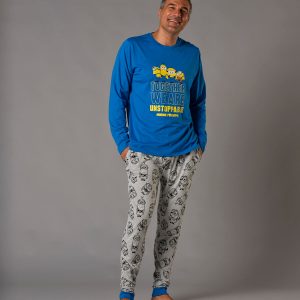 Pijama hombre largo de tejido de punto Minions