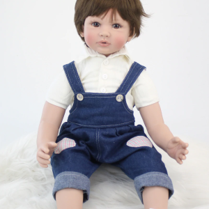 Bebe Reborn 60 CM Jardinerita Azul