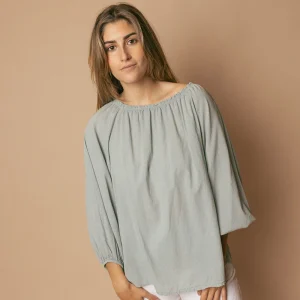 Blusón de cuello abierto