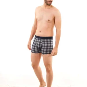 Bóxer de algodón estampado a cuadros