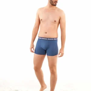 Bóxer de punto algodón color azul