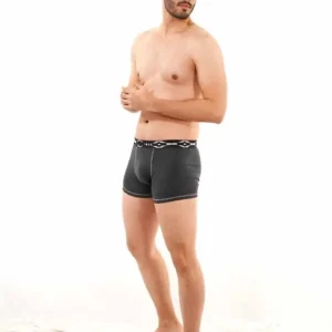 Bóxer de punto algodón color antracita