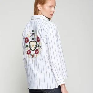 CAMISA RAYA AZUL ISA