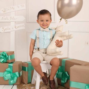 Camisas de Niño Cuadros Verde Agua