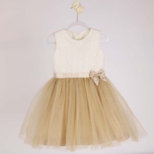 Vestidos de Niña Beige con tul