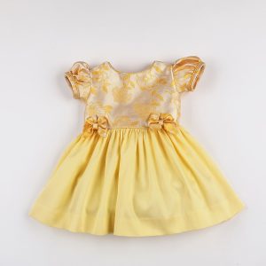 Vestidos de Niña Amarillo con Lazos
