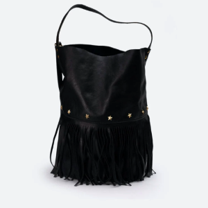 Bolso Flecos Negro
