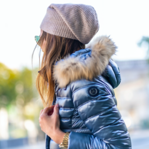 Plumifero Pelo Natural Azul Zafiro