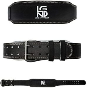 Cinturón Musculación – Levantamiento de Pesas – Entrenamiento de Fuerza, Fitness, Weightlifting Belt, Bodybuilding – 12 cm de Ancho Protección Lumbar – Cuero Auténtica