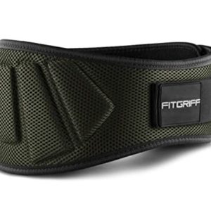 Fitgriff® Cinturón Gym V1 – Cinturon Gimnasio, Musculación, Halterofilia, Crossfit, Levantamiento Pesas, Fitness – Mujeres y Hombres
