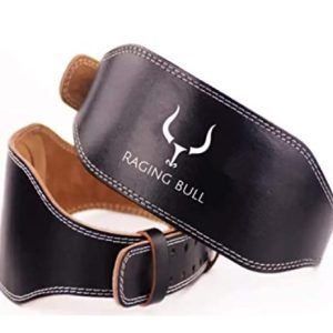 Raging Bull Cinturon Lumbar Gimnasio Hombre y Mujer, para Peso Musculacion, Halterofilia, Levantamiento de Pesas. Cinturon lastre dominadas Powerlifting Belt cinturón Ruso Fitness