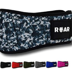 Roar® Cinturón Lumbar Gimnasio, Cinturon Gimnasio Hombre y Mujer, Cinturon Halterofilia, Powerlifting, Crossfit, Levantamiento Peso, Musculacion, Cinturon Gym Hombre, Cinturon Pesas