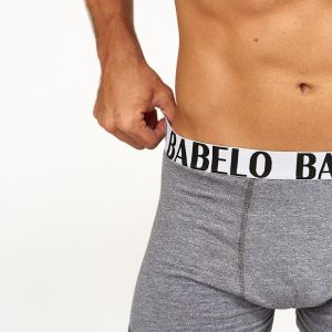 Bóxer de algodón color gris liso